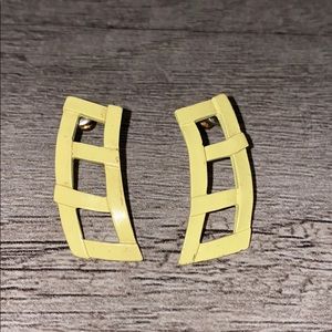 Vintage Geometric Yellow Earrings